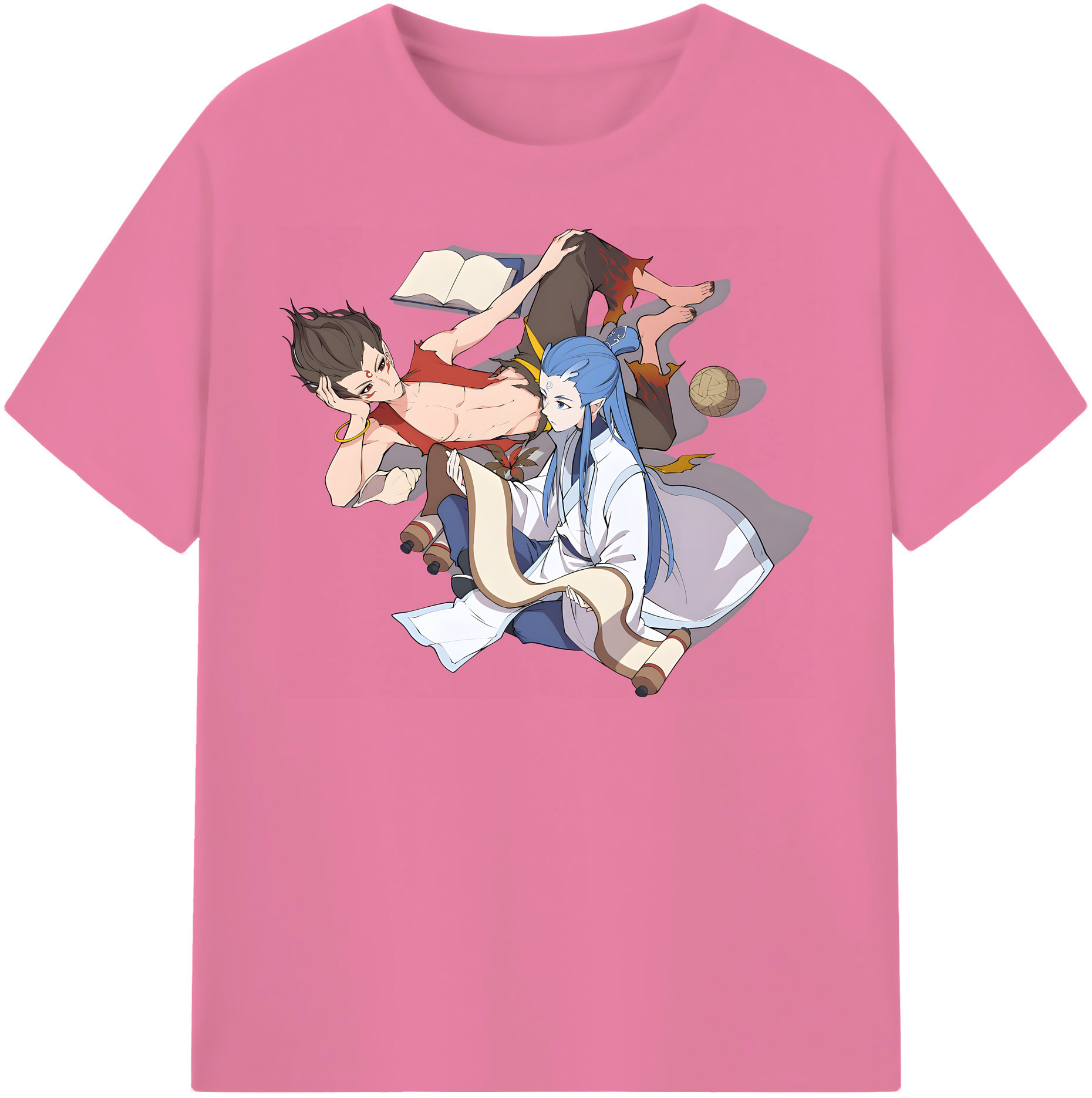 （画像用） Ne Zha 2 ナタ 魔童の大暴れ 綿100％半袖Tシャツ（フロントプリント）